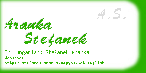 aranka stefanek business card